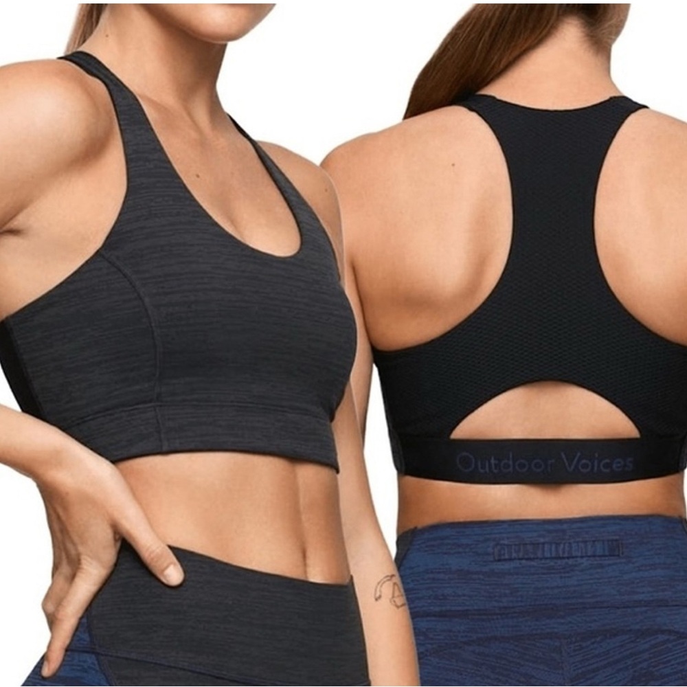 Outdoor Voices "Doing Things" Sports Bra in Black